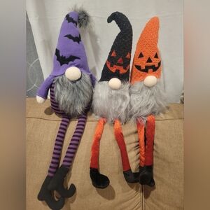 Halloween Gnome Trio Set - Purple, Black, and Orange